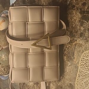 Tan padded Cassette Style Bag (PU)